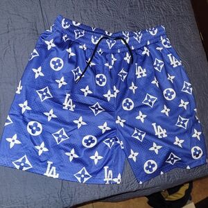 LA Monogram Mesh Shorts Large
